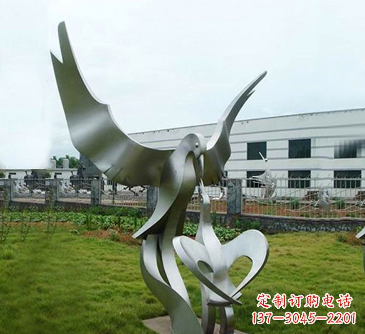 益阳“喂食”不锈钢动物鸟类景观雕塑,公园校园中国文化传承雕塑