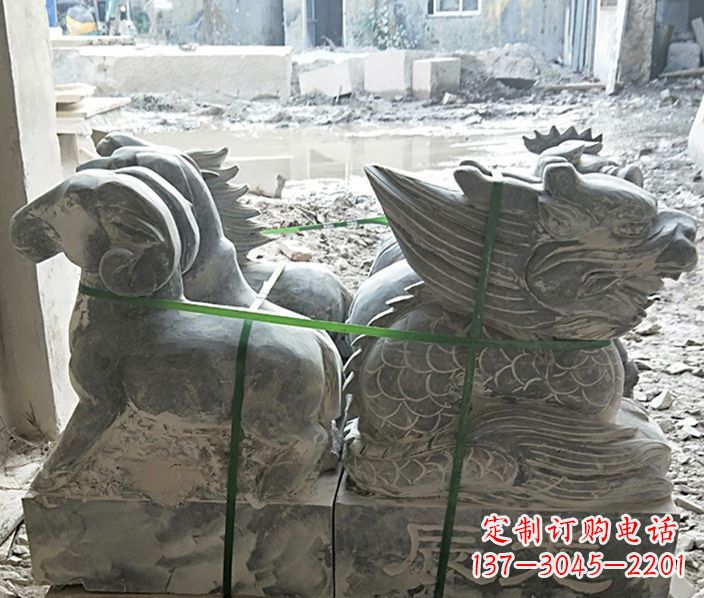 益阳12生肖公园动物石雕