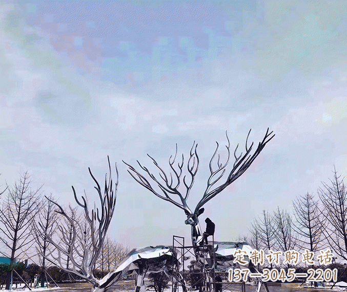 益阳鹿群立体雕塑