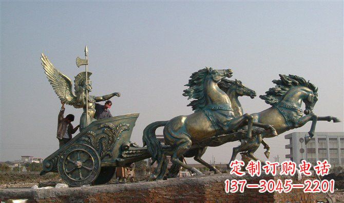 益阳阿波罗战车广场景观铜雕 (2)