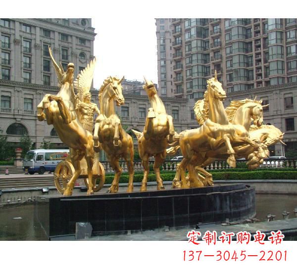 益阳阿波罗战车喷泉铜雕