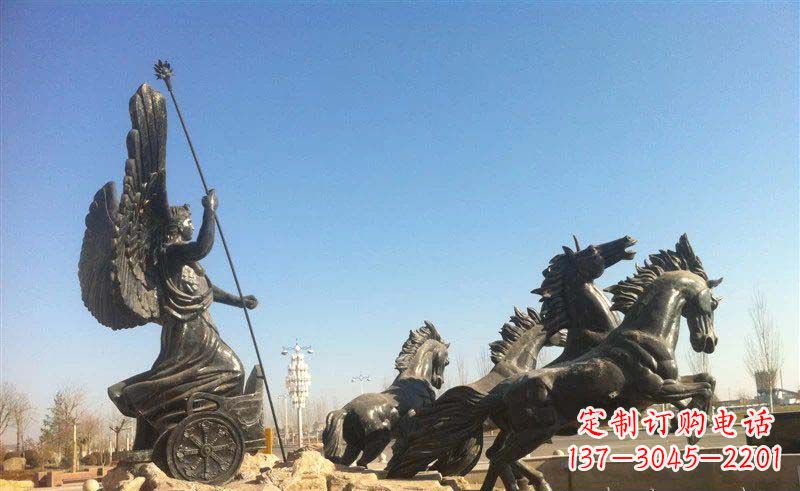益阳阿波罗战车小区景观铜雕 (2)