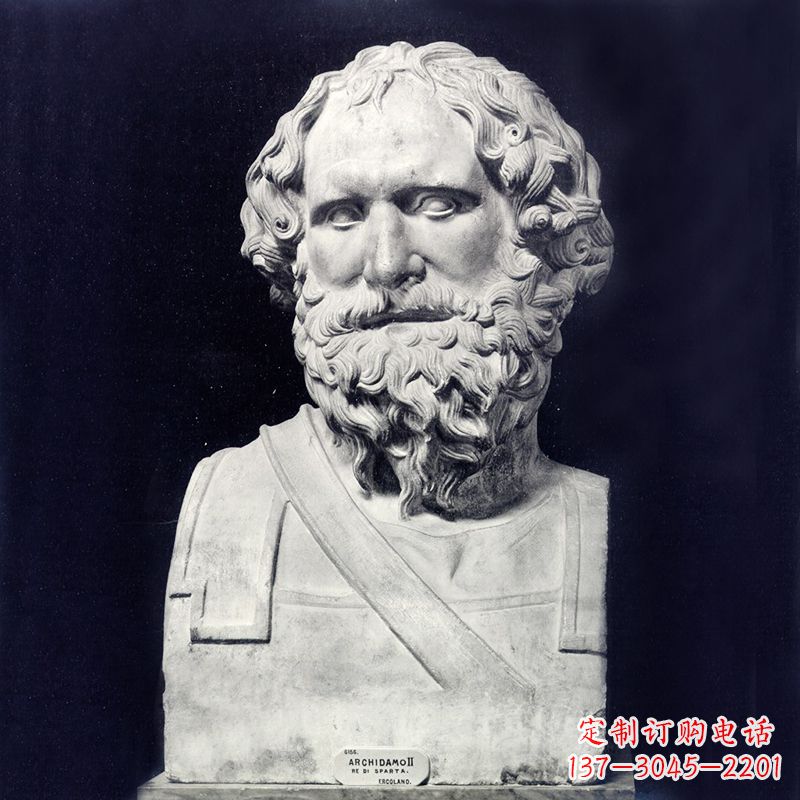益阳阿基米德石雕头像-学校校园世界著名人物雕塑