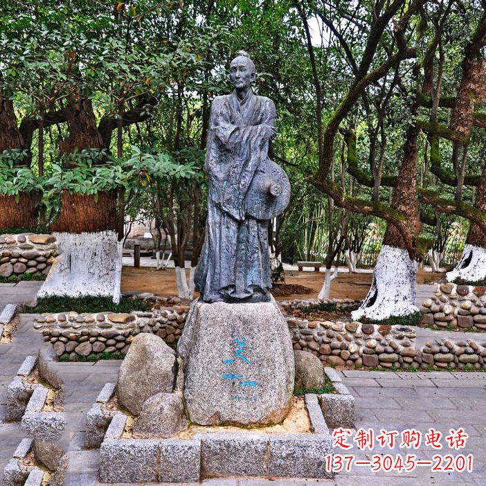 益阳朱耷——中国古代历史名人著名画家铜雕像