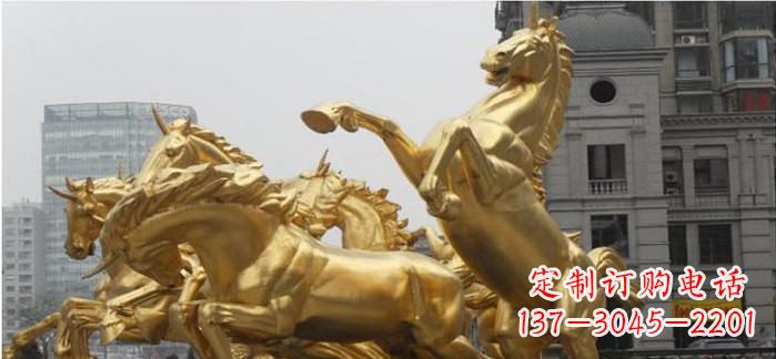 益阳腾驰而去,竞技飞扬——“飞马腾跃”铜雕马群