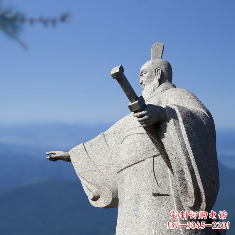 益阳霸气无双秦始皇石雕像
