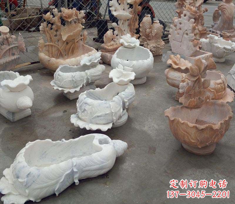 益阳白菜水盆景观石雕