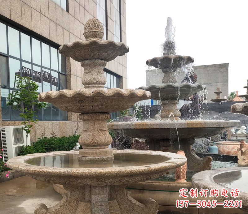 益阳“白麻石质天然喷泉雕塑”