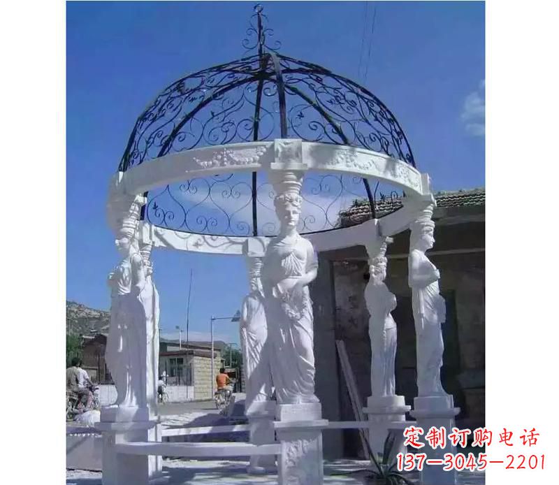 益阳白色欧式石头凉亭