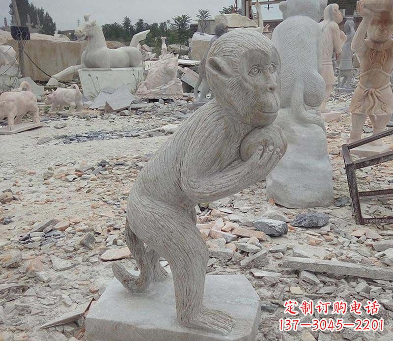 益阳新猴子雕像,传承古老传说