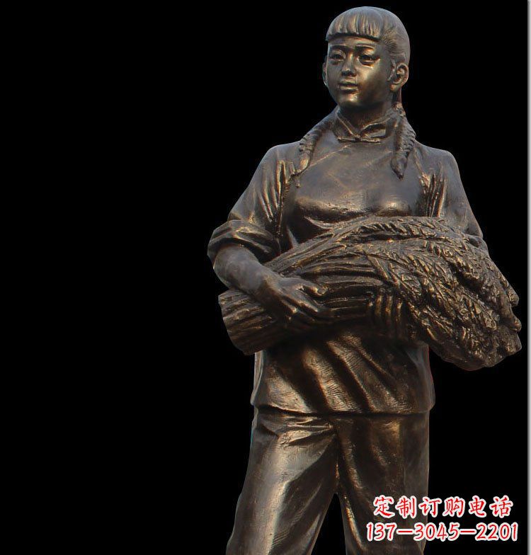 益阳“农耕抒情”女子铜雕