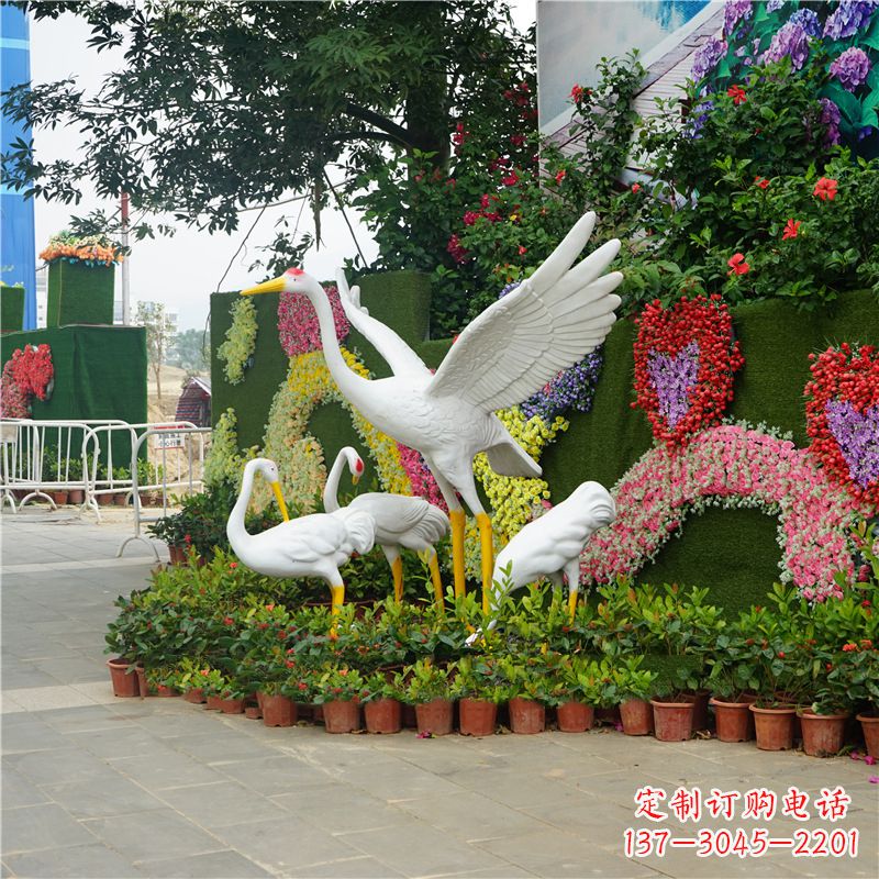 益阳仙鹤玻璃钢雕塑