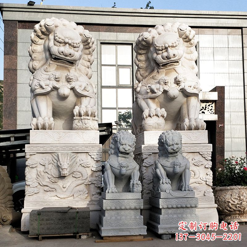 益阳石狮子雕塑——守护家园的看门神