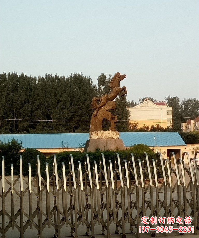 益阳奔马企业景观铜雕