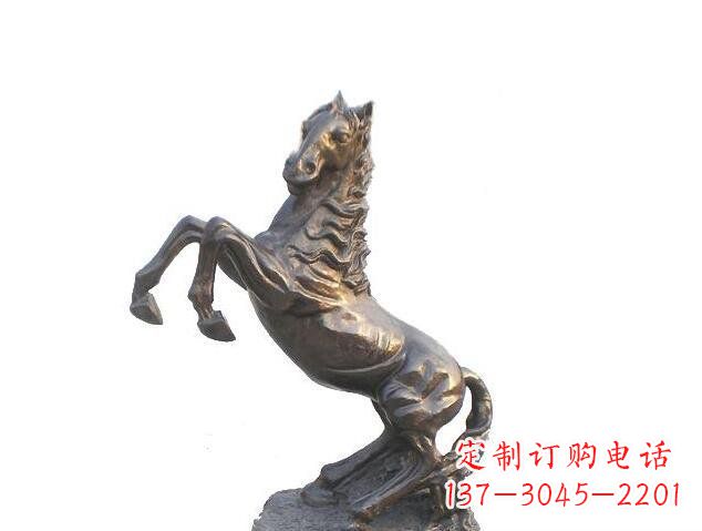 益阳精美的奔腾马铜镀铜动物雕塑