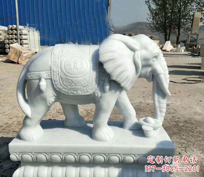 益阳大象汉白玉吊坠