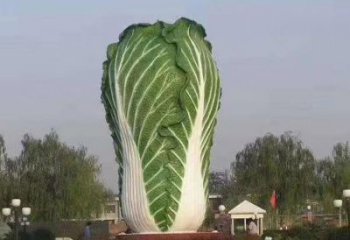 益阳玻璃钢招财白菜雕塑-城市园林仿真植物景观
