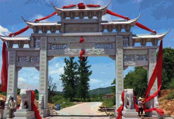 益阳石雕牌坊的石雕