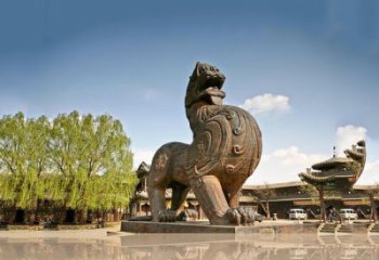 益阳铜雕狴犴雕塑-景区园林广场神兽景观摆件