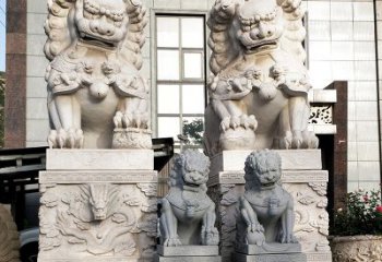 益阳石狮子雕塑——守护家园的看门神