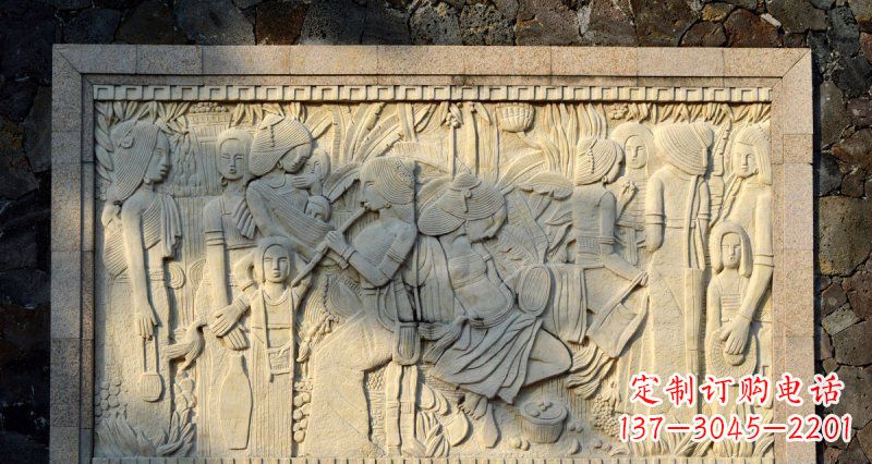 益阳女人之石抽象浮雕壁画
