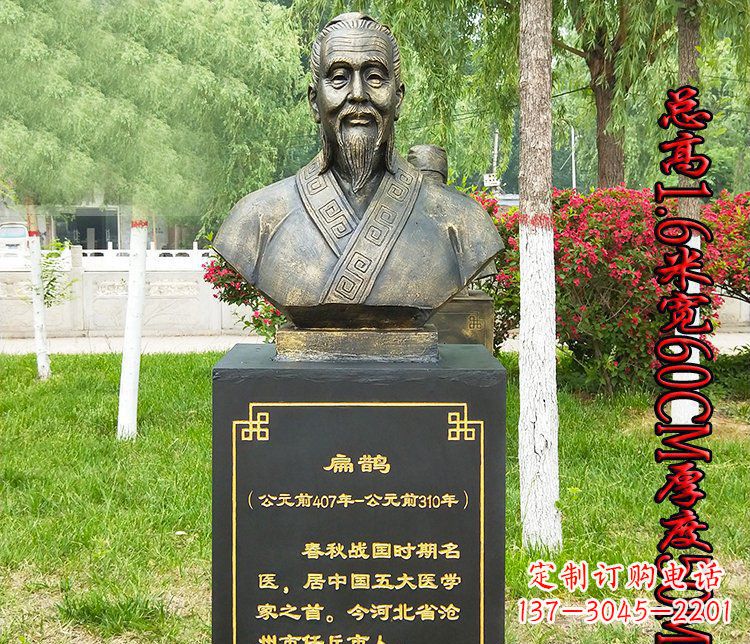 益阳扁鹊胸像古代名医铜雕