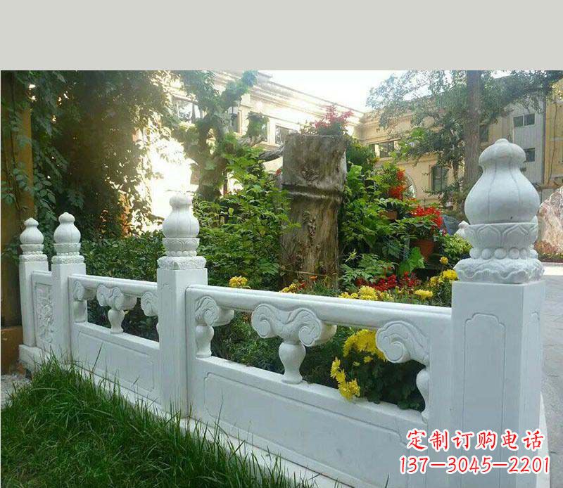 益阳别墅汉白玉栏板景观石雕