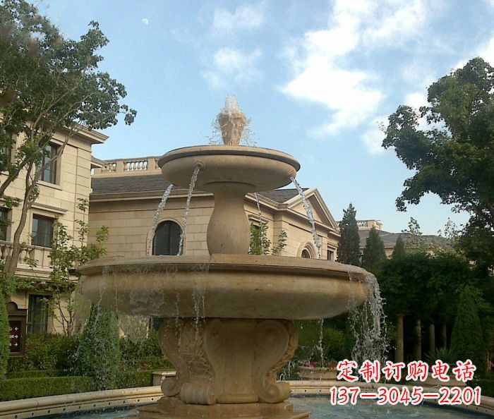 益阳别墅景观大理石喷泉雕塑