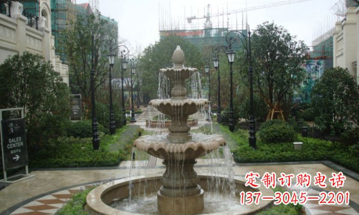 益阳别墅景观大型喷泉石雕 (2)