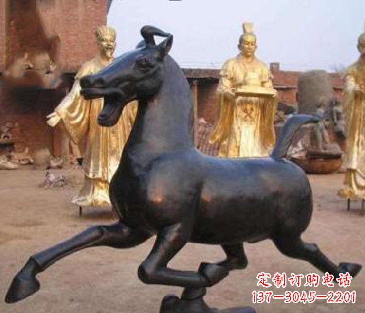 益阳别墅景观动物马铜雕塑_1