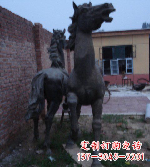 益阳别墅景观动物马铜雕塑_2