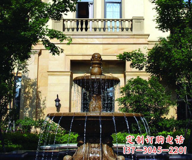 益阳别墅景观多层喷泉石雕 (2)