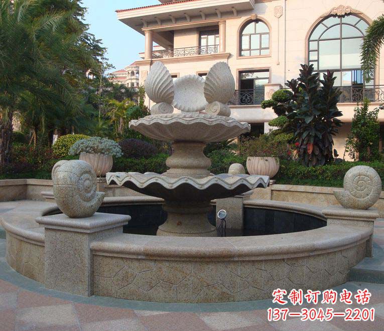 益阳别墅景观多层喷泉石雕