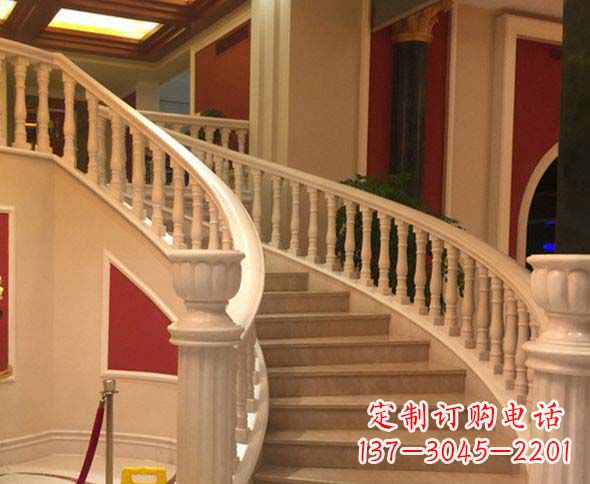 益阳别墅景观汉白玉石栏杆石雕