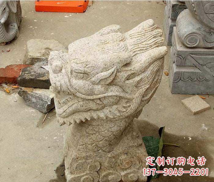 益阳别墅景观龙头喷泉石雕