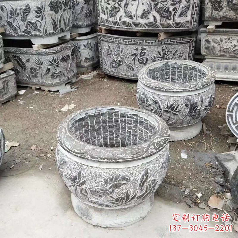 益阳别墅水缸石雕塑