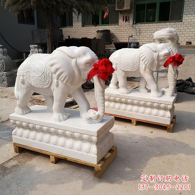 益阳精致工艺石雕大象