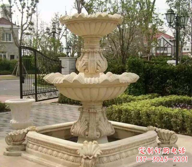 益阳优雅精致的喷泉石雕