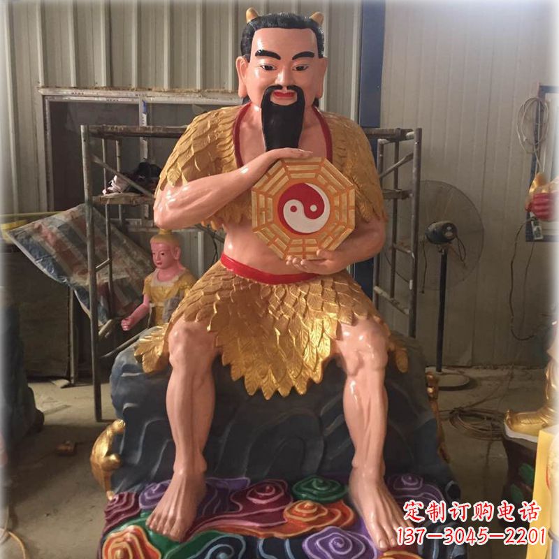 益阳伏羲玻璃钢彩绘神像
