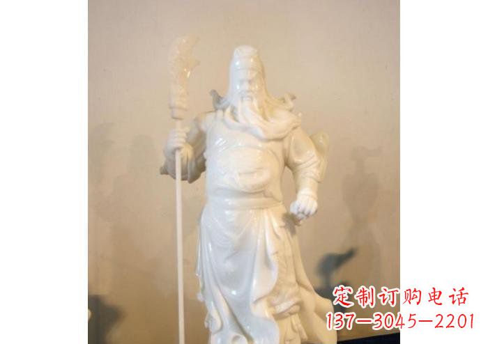 益阳玻璃钢持刀关公雕塑