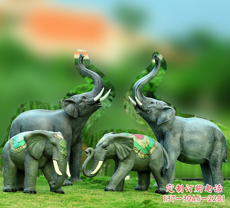益阳玻璃钢大象雕塑 (2)