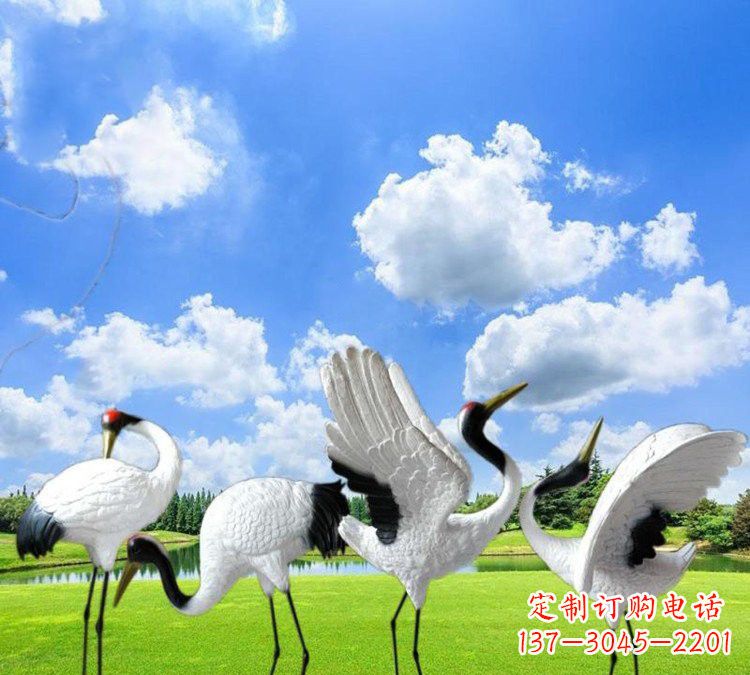 益阳玻璃钢丹顶鹤雕塑——一件艺术精品