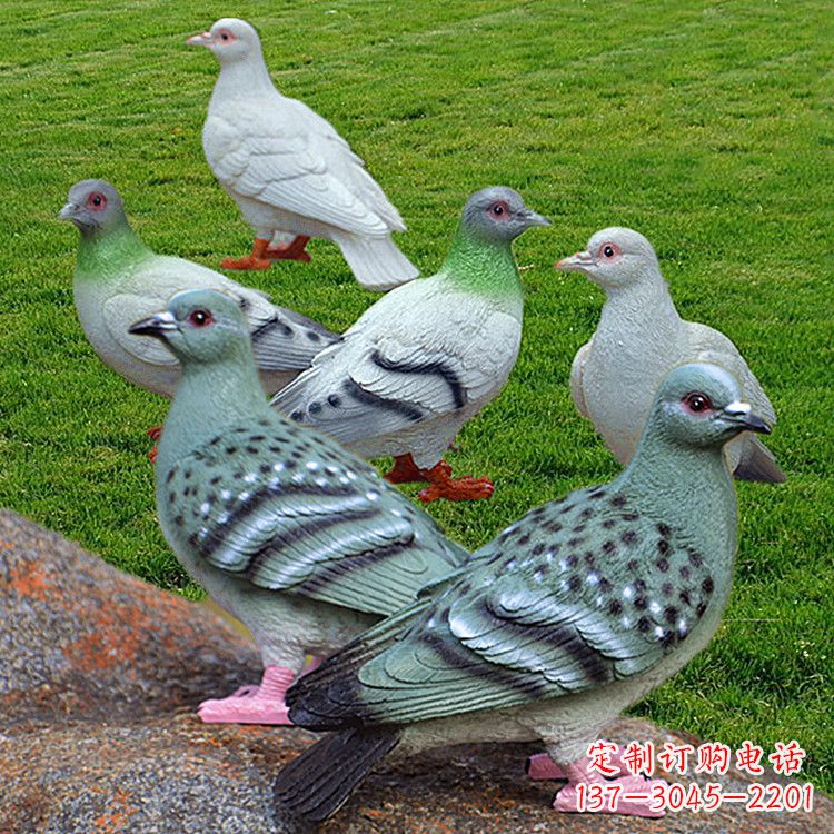益阳玻璃钢和平鸽雕塑象征和平与自由