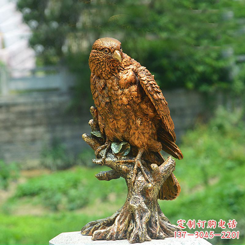 益阳玻璃钢仿铜老鹰雕塑