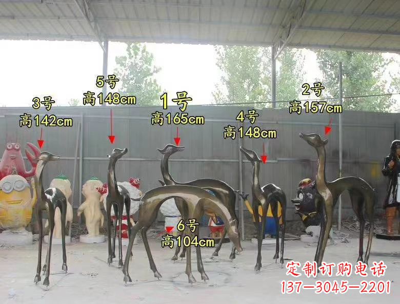 益阳玻璃钢仿铜小鹿雕塑精美绝伦