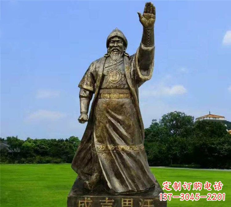 益阳玻璃钢成吉思汗雕塑