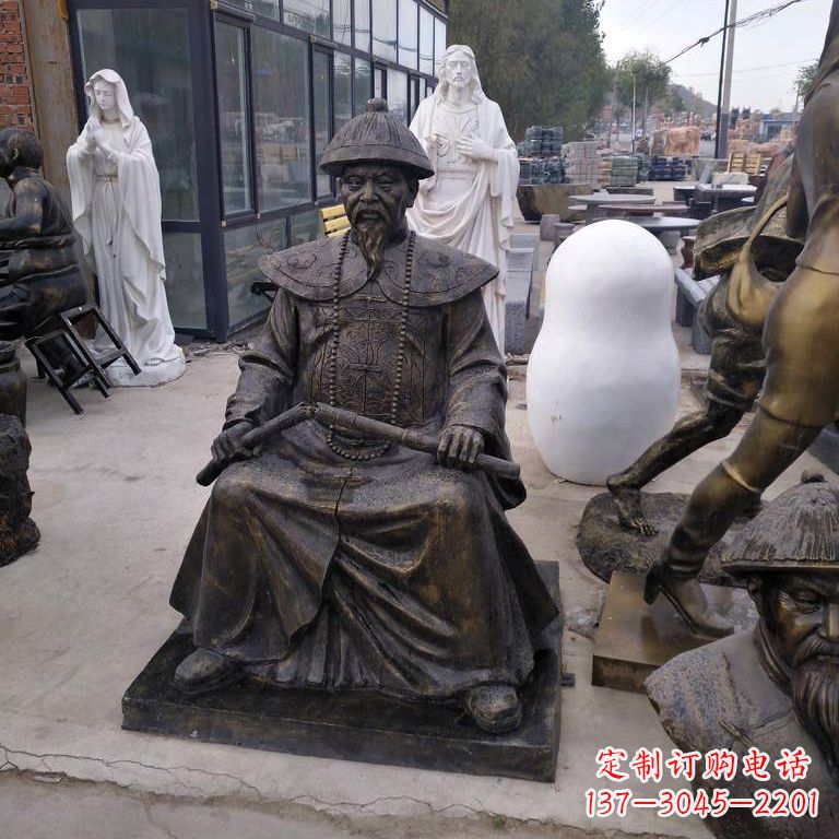 益阳玻璃钢林则徐雕塑