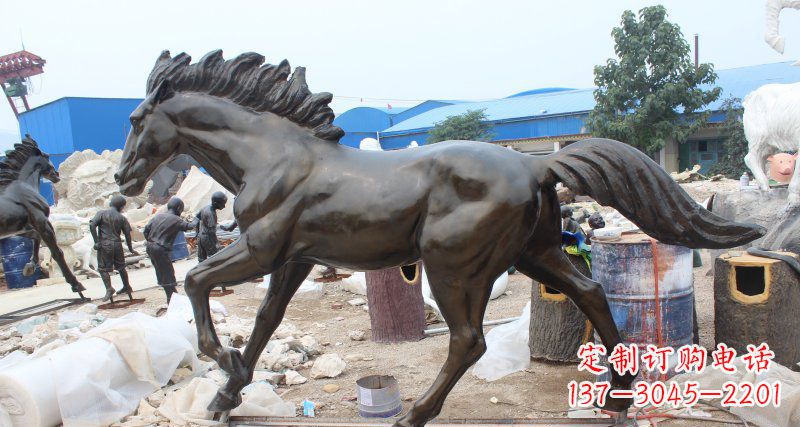 益阳玻璃钢仿铜马广场动物雕塑精美雕塑装点繁华城市