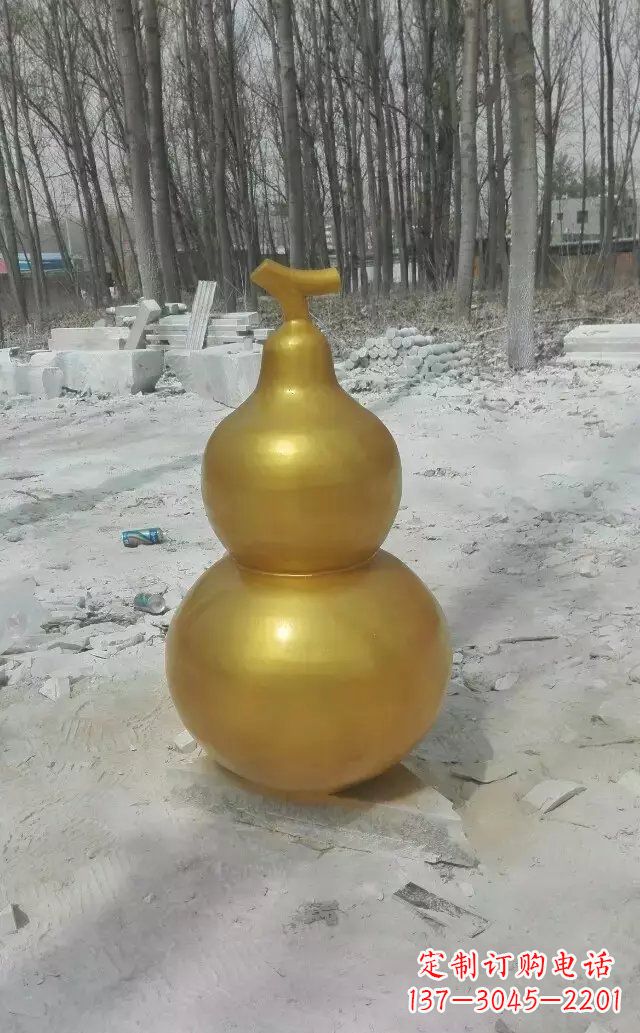 益阳玻璃钢仿铜葫芦雕塑