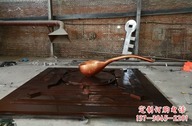 益阳玻璃钢仿铜司南雕塑精美装点城市的灵魂
